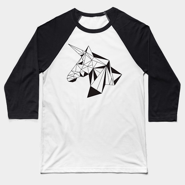 Unicorn geometric Baseball T-Shirt by Yeroma